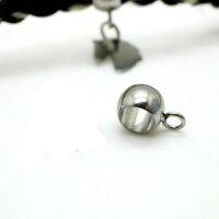 Anhängeröse, Edelstahl, Großlochperle,  innen: 4mm  (K/7-C6)