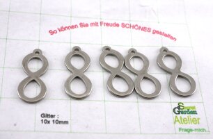 flache Infinity mit Öse, Schleife, Anhänger...