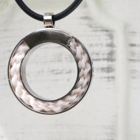 Pferdehaaranhänger, Ringscheibe zum Einlegen von Pferdehaar DIY