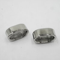 ovale kurze Edelstahl-Hülse, innen: 10x4,8mm,...