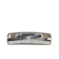 eckiger Schnappverschluß, innen: 6x4mm, Edelstahl...