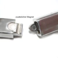 eckiger Schnappverschluß, innen: 6x4mm, Edelstahl  Natur, golden,schwarz rosé  (K34/A7+6)