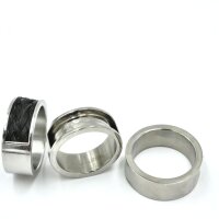 Ring  für Pferdehaar mit Nut  Brücke über die Hälfte des Rings, aus Edelstahl,
