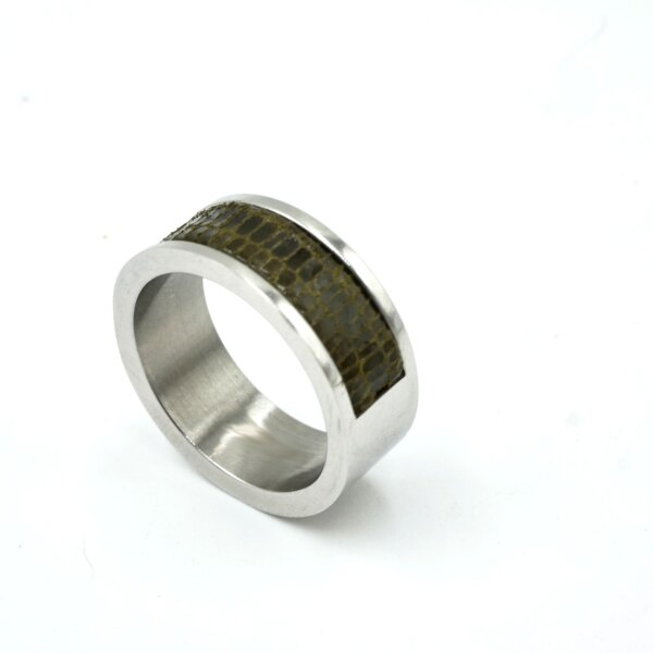 Ring für Pferdehaar mit Nut und Brücke über 1/3 des Rings, aus Edelstahl