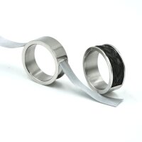 Ring für Pferdehaar mit Nut und Brücke über 1/3 des Rings, aus Edelstahl