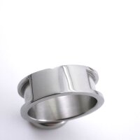 Ring für Pferdehaar mit Nut und Brücke über 1/3 des Rings, aus Edelstahl