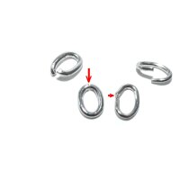 20 ovale Ösen, offen  Edelstahl Ringe, Binderinge 4x6mm 1mm oder 0,7mm  (K/5-D6)