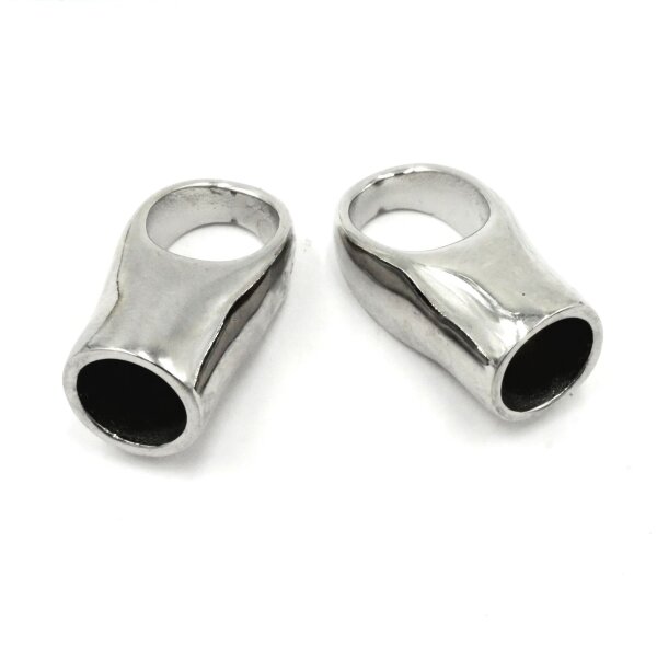 solide Endkappe, 1 Stück  Edelstahl,  innen: 5 oder 6mm  (K/5-B4)