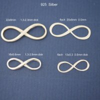 Infinity Schleife, Silber 925, in 4 Größen...