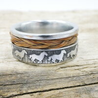 Edelstahl-Ring mit Nut und Brücke zum Einlegen von...