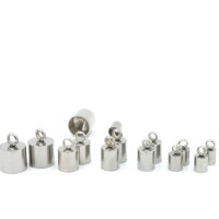 2 Endkappen, Edelstahl ,von 1.2mm - 10mm innen, versch. Größen zur Auswahl  K6/A1-8)