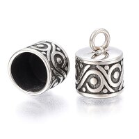 Endkappe, Antik-Look,  innen: 8,3mm Edelstahl, Westernstyle (K5//B7)