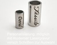 Edelstahl-Hülse, Di:5mm, Da:7mm, Länge:14mm, Wandstärke:1mm, mit Gravuroption  (K/3-A3)