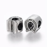 Hufeisen, Perle, 5mm innen Edelstahl,  natur  &...