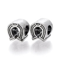 Hufeisen, Perle, 5mm innen Edelstahl,  natur  &...