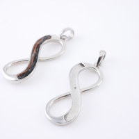 Unendlichkeit  Infinty Symbol  Anhänger längs für  Pferdehaarschmuck