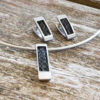 modernes Schmuckset für Pferdehaar zum Einlegen, Pferdehaarschmuck, Edelstahl