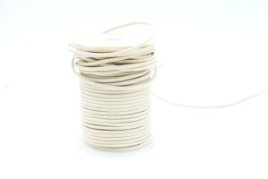 Lederschnur 2mm off white Material, Lederband, 2 Meter