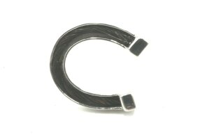 Hufeisen-Ohrstecker aus Edelstahl, zum Einlegen von Pferdehaar