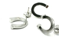 Hufeisen-Ohrstecker aus Edelstahl, zum Einlegen von Pferdehaar
