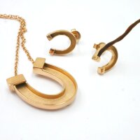 Hufeisen, Schmuckset-Pferdehaarschmuck, Edelstahl zum Einlegen von Pferdehaar