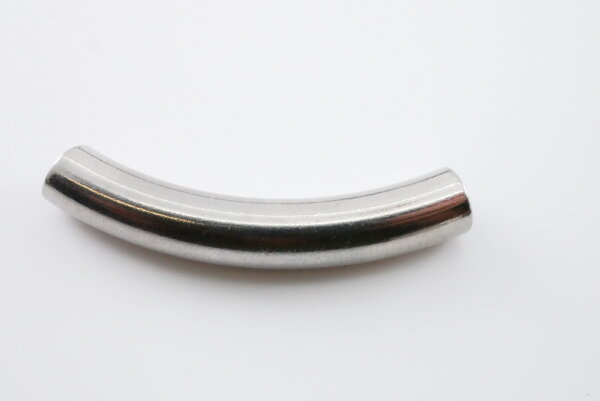 gebogene Edelstahl-Hülse innen: 6mm, Länge: 41mm, Gravuroption (K3/-B4)