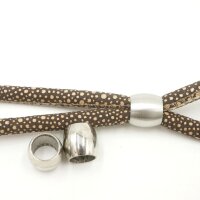 XL Edelstahl Perle Olivenform 11 x 12, innen: 8,6mm...