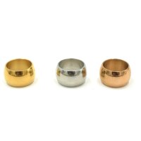XXL Ring, Hülse Edelstahl - innen: 11mm, in 3 Farben, Gravuroption, (K/7-A6)
