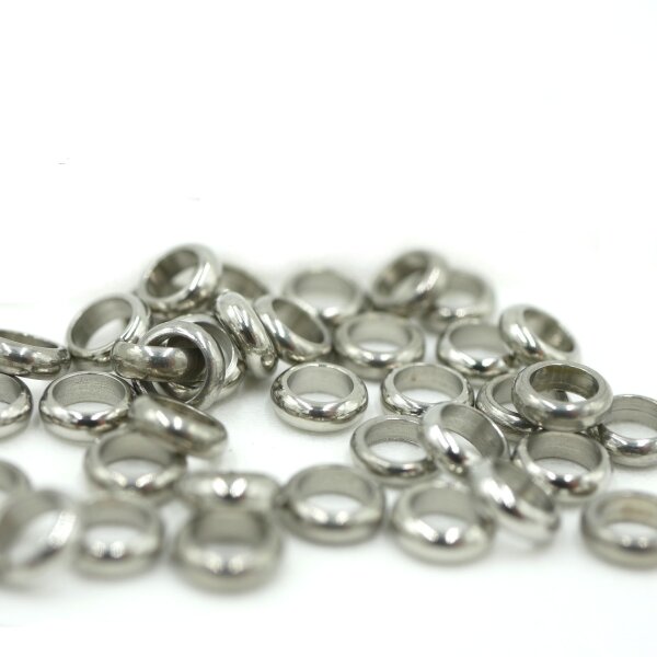 10x geschlossener Edelstahl Ring, Öse,  5,8x1,8mm - innen: 3,8mm (S1/B)