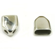 2 Stück ovale Endkappe, Edelstahl, innen: 11,5x6mm...