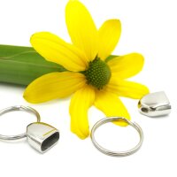 2 Stück ovale Endkappe, Edelstahl, innen: 11,5x6mm (K/5-B5)