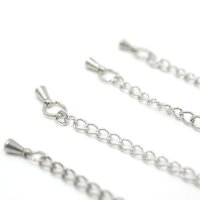 Edelstahl Set Karabiner mit Endkappe 1,3 bis 7mm, mit...