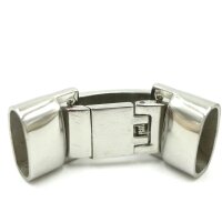 eleganter Verschluss Edelstahl mit Federhaken,13,5x6mm...