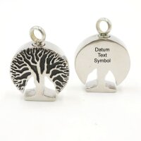 BAUM - Asche Anhänger mit Gravur, Mini Urne &...