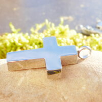 Kreuz Asche-Anhänger mit Gravur, Mini Urne & Andenken-Schmuck (K37/A1)