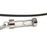 Sanduhr-Anhänger mit Gravur, Mini Urne & Andenken für Asche oder Urlaubssand