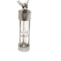 Sanduhr-Anhänger mit Gravur, Mini Urne & Andenken für Asche oder Urlaubssand