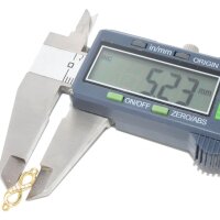 Zierliche Infinity Schleife,golden, mit Zirkonia, Messing...