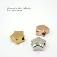 Edelstahl Stern Großlochperle, Modulperle, innen:...
