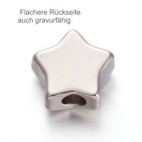 Edelstahl Stern Großlochperle, Modulperle, innen: 3mm (K21/D6)