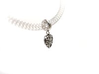 Tracht style Herzanhänger Edelstahl mit 5,5mm Öse, Charmanhänger, S1-A-
