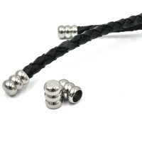 2x wellige Endkappe, Edelstahl, geschlossener Boden, 5 mm...