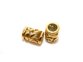 Ornament Hülse Edelstahl,  Innen: 4,6mm, durchbrochen, Antik Look (K3/B8)