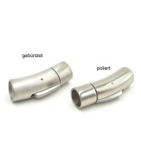 Schnappverschluß, Innen: 4mm, Edelstahl, natur,...