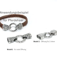 Set - Ringverschluss mit 2 Endkappen, Edelstahl,...