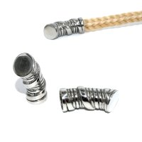 XLgeschlossene  Endkappe Edelstahl für 8mm Kordel,...