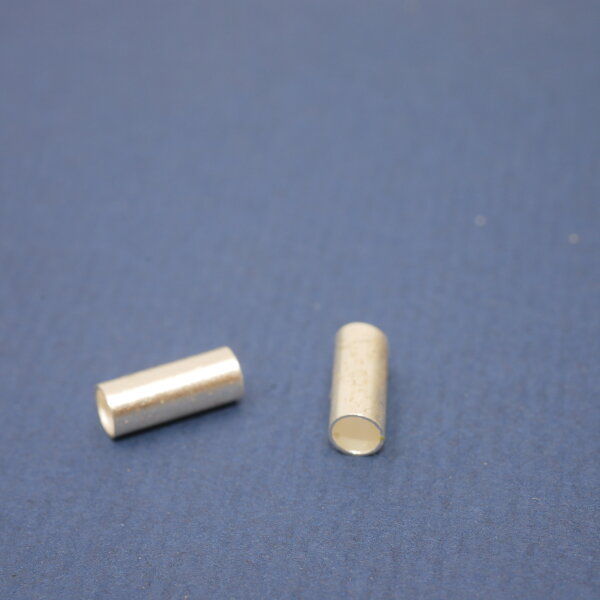 Rohr, 925 Silber, Hülse, i: 3,3mm, Länge: 10/, Wandstärke 0,3mm m. Gravuroption