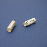 Rohr, 925 Silber, Hülse, i: 3,3mm, Länge: 10/, Wandstärke 0,3mm m. Gravuroption