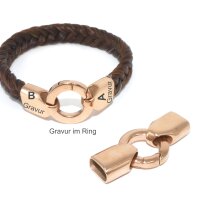 Set - Ringverschluss inkl. Endkappen, Edelstahl, golden,...