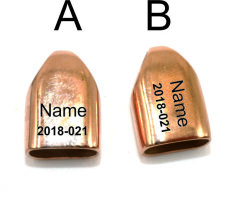 Set - Ringverschluss inkl. Endkappen, Edelstahl, golden, elegant, runder Verschluss